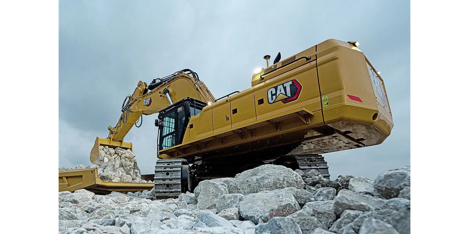 Mining operations — heavy machinery in pit