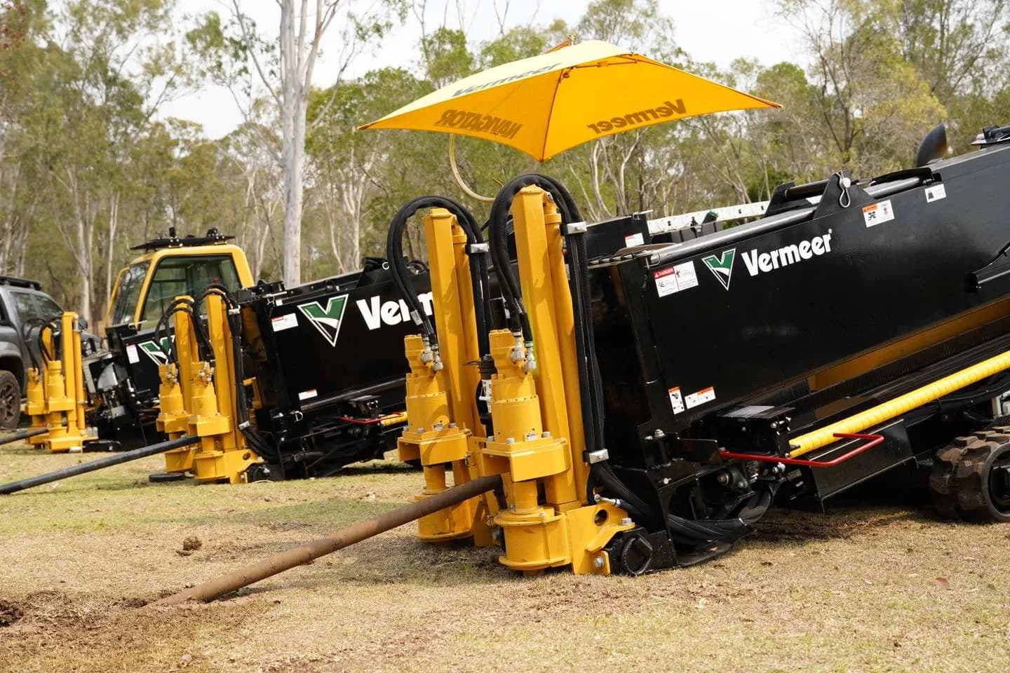 Directional drill rig working