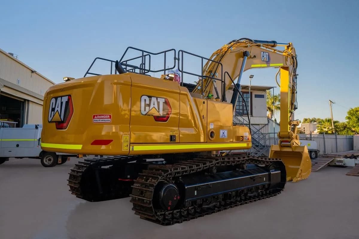 Excavator working on a civil site
