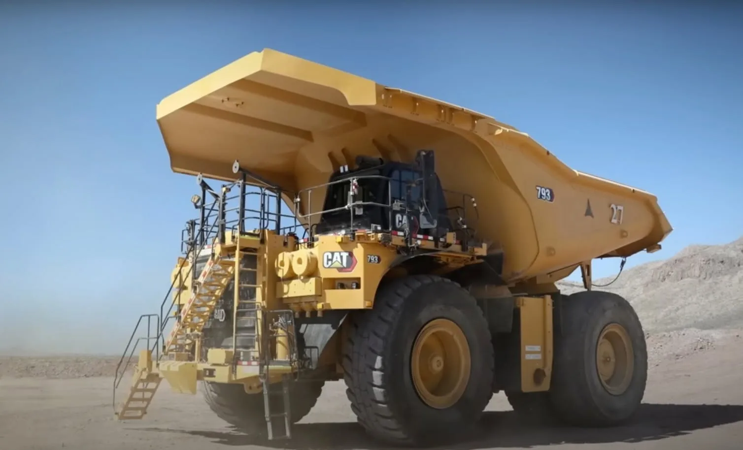 Haul truck on a mine road