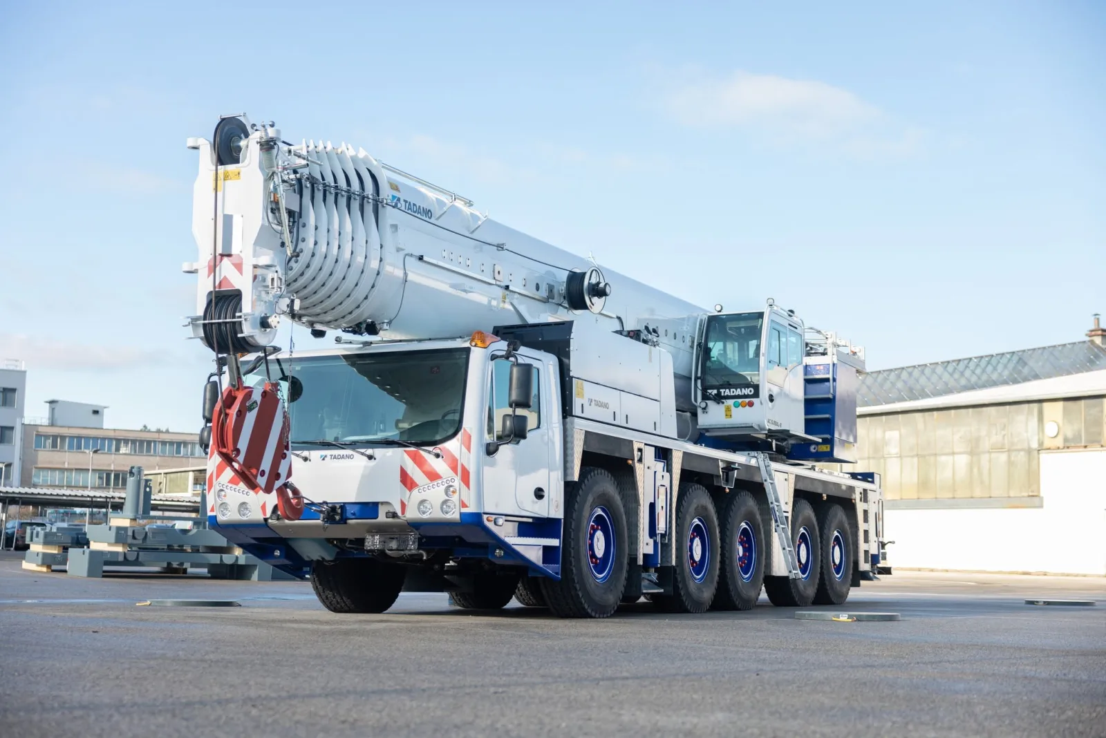 Mobile crane on site