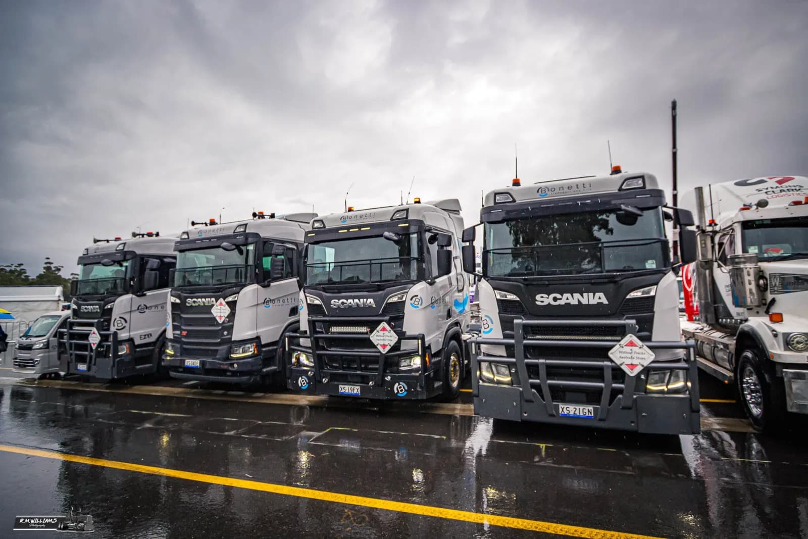 Prime movers lined up