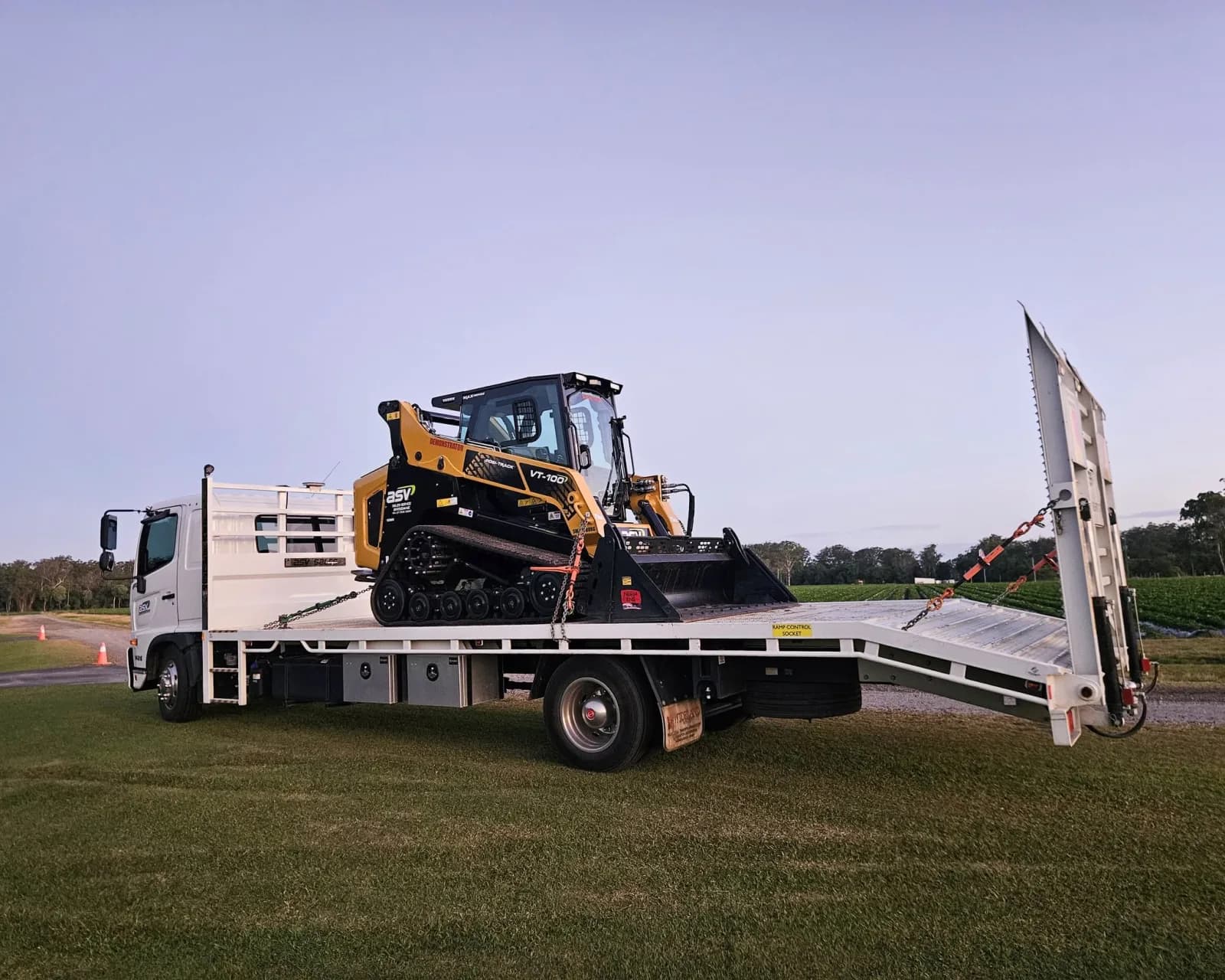 Skid steer loader on site
