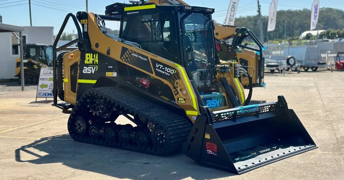 Skid steer working